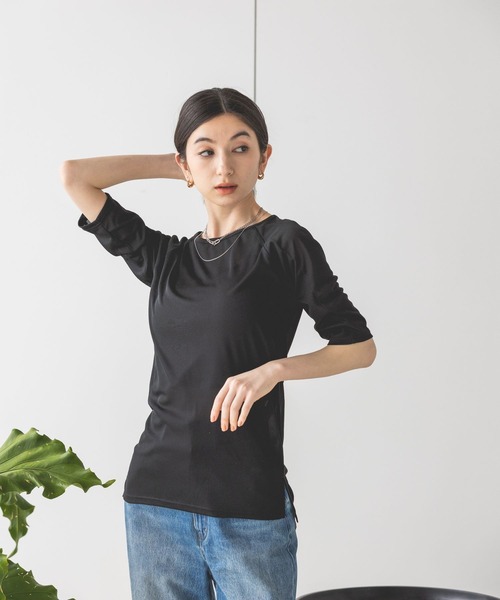 eL（エル）の「【eL】Sheer Pullover 5S/194430（Tシャツ/カットソー・レディース・ホワイト/ブラック/カーキ/グリーン系その他・FREE）」の10枚目の写真