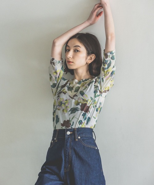 eL（エル）の「【eL】Sheer Pullover 5S/194430（Tシャツ/カットソー・レディース・ホワイト/ブラック/カーキ/グリーン系その他・FREE）」の13枚目の写真