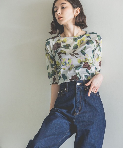 eL（エル）の「【eL】Sheer Pullover 5S/194430（Tシャツ/カットソー・レディース・ホワイト/ブラック/カーキ/グリーン系その他・FREE）」の16枚目の写真