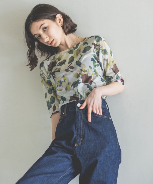 eL（エル）の「【eL】Sheer Pullover 5S/194430（Tシャツ/カットソー・レディース・ホワイト/ブラック/カーキ/グリーン系その他・FREE）」の18枚目の写真