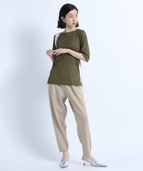 eL（エル）の「【eL】Sheer Pullover 5S/194430（Tシャツ/カットソー・レディース・ホワイト/ブラック/カーキ/グリーン系その他・FREE）」の22枚目の写真