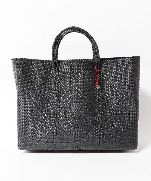 OJO DE MEX（オホデメックス）の「OJO DE MEX/オホデメックス Plastico CAGO Tote Grande かごバッグ（ハンドバッグ・レディース・ブラック×ゴールド/ブラック/ブルー・FREE）」の4枚目の写真