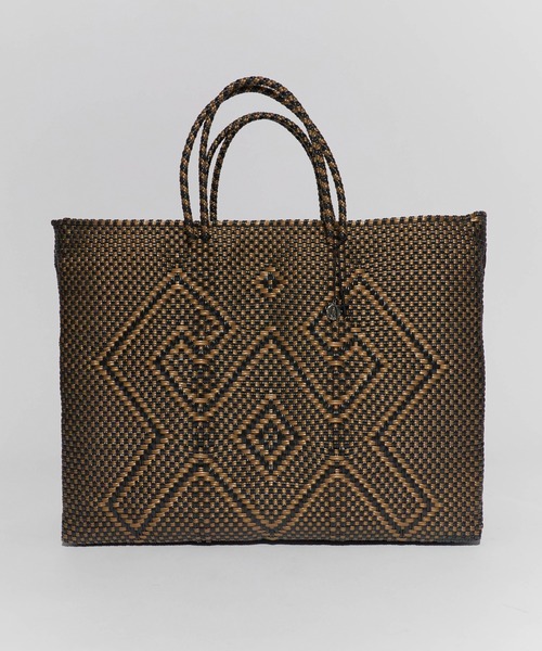 OJO DE MEX（オホデメックス）の「OJO DE MEX/オホデメックス Plastico CAGO Tote Grande かごバッグ（ハンドバッグ・レディース・ブラック×ゴールド/ブラック/ブルー・FREE）」の16枚目の写真