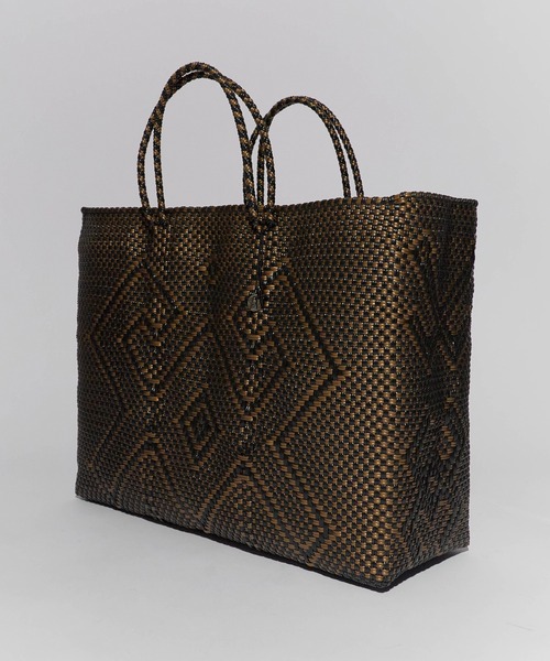 OJO DE MEX（オホデメックス）の「OJO DE MEX/オホデメックス Plastico CAGO Tote Grande かごバッグ（ハンドバッグ・レディース・ブラック×ゴールド/ブラック/ブルー・FREE）」の20枚目の写真