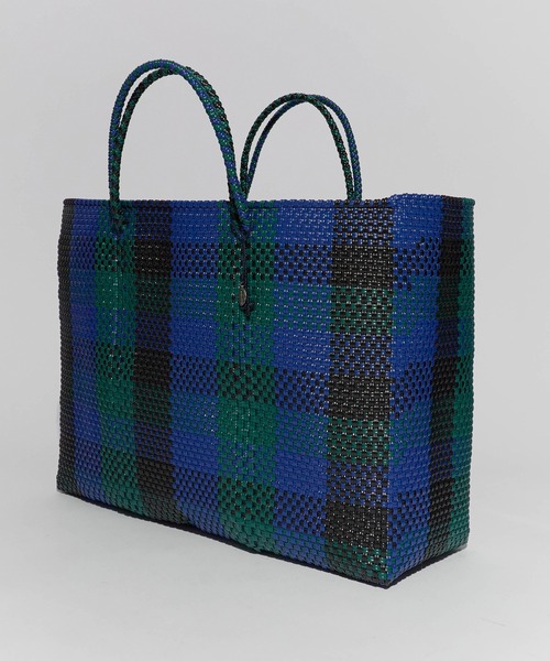 OJO DE MEX（オホデメックス）の「OJO DE MEX/オホデメックス Plastico CAGO Tote Grande かごバッグ（ハンドバッグ・レディース・ブラック×ゴールド/ブラック/ブルー・FREE）」の21枚目の写真