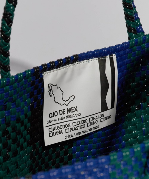 OJO DE MEX（オホデメックス）の「OJO DE MEX/オホデメックス Plastico CAGO Tote Grande かごバッグ（ハンドバッグ・レディース・ブラック×ゴールド/ブラック/ブルー・FREE）」の17枚目の写真