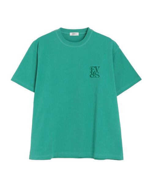 EVRIS（エヴリス）の「【WEB限定】ワンポイントベーシックＴシャツ（Tシャツ/カットソー・レディース・ホワイト/ブラック/パープル/ピンク/グリーン・FREE）」の8枚目の写真