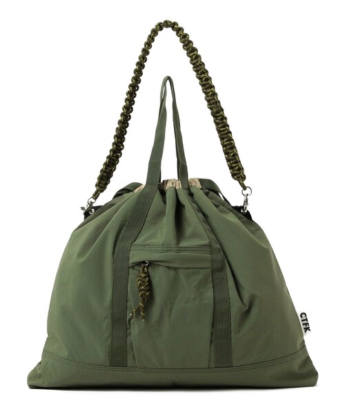 Ray BEAMS（レイビームス）の「CONTROL FREAK / ナイロン 3way スクエア バッグ（トートバッグ・レディース・ブラック/オリーブ・ONE SIZE）」の19枚目の写真