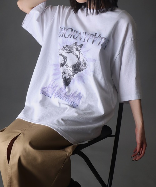 SITRY（シトリー）の「Big silhouette American vintage print Tshirt/アメリカン ヴィンテージ