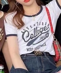 SPIGA | CollegeロゴプリントTシャツ(Tシャツ/カットソー)