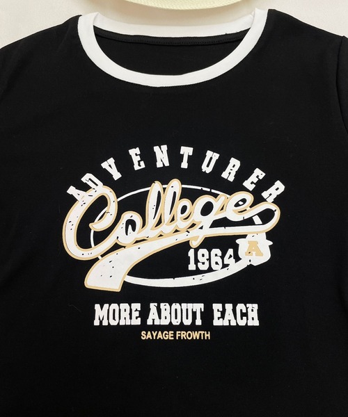 SPIGA(スピーガ)の「CollegeロゴプリントTシャツ(Tシャツ/カットソー・レディース・ホワイト/ブラック/カーキ/ピンク系その他・FREE)」の6枚目の写真