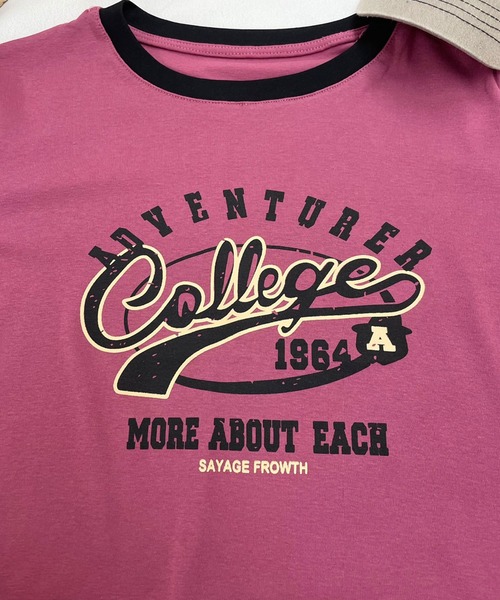 SPIGA(スピーガ)の「CollegeロゴプリントTシャツ(Tシャツ/カットソー・レディース・ホワイト/ブラック/カーキ/ピンク系その他・FREE)」の9枚目の写真
