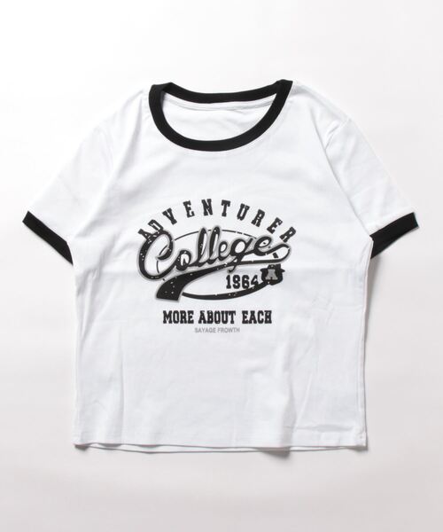 SPIGA(スピーガ)の「CollegeロゴプリントTシャツ(Tシャツ/カットソー・レディース・ホワイト/ブラック/カーキ/ピンク系その他・FREE)」の13枚目の写真