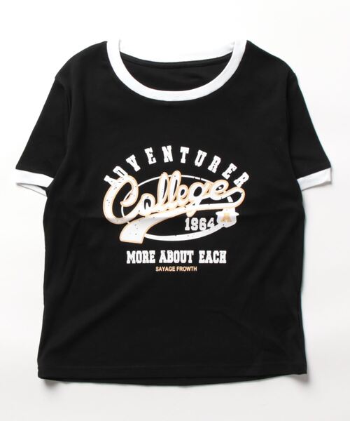 SPIGA(スピーガ)の「CollegeロゴプリントTシャツ(Tシャツ/カットソー・レディース・ホワイト/ブラック/カーキ/ピンク系その他・FREE)」の14枚目の写真