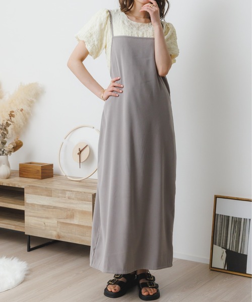 Ada.(エイダ)の「今なら490円! Iライン キャミワンピース(ワンピース・レディース・ブラック/ベージュ/グレー/アイボリー・FREE)」の19枚目の写真