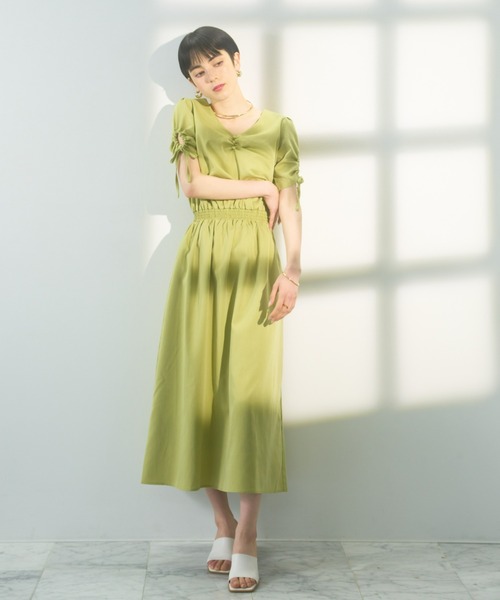 DRWCYS（ドロシーズ）の「ギャザースリーブワンピース gathered