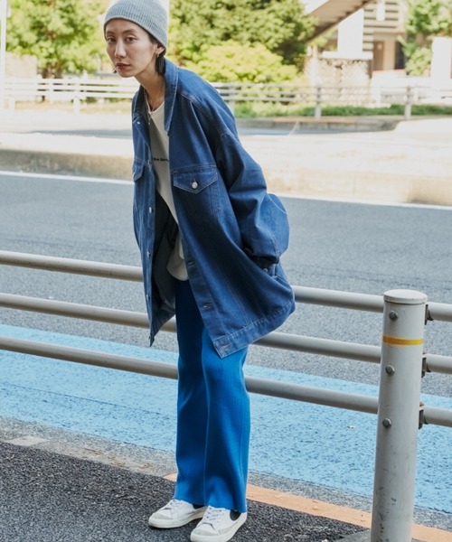 Diante  ニットパンツ 予約]サイドパールニットワイドパンツ – Frene