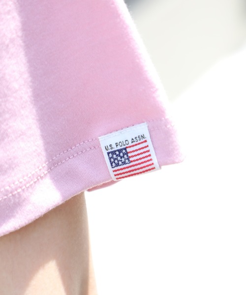 U.S. POLO ASSN.(ユーエスポロアッスン)の「【U.S. POLO ASSN.】U.S.POLOレディース ワンポイント刺繍半袖Tシャツ PLL31201(Tシャツ/カットソー・レディース・オフホワイト/マルチ/ネイビー/ピンク・L/M)」の11枚目の写真