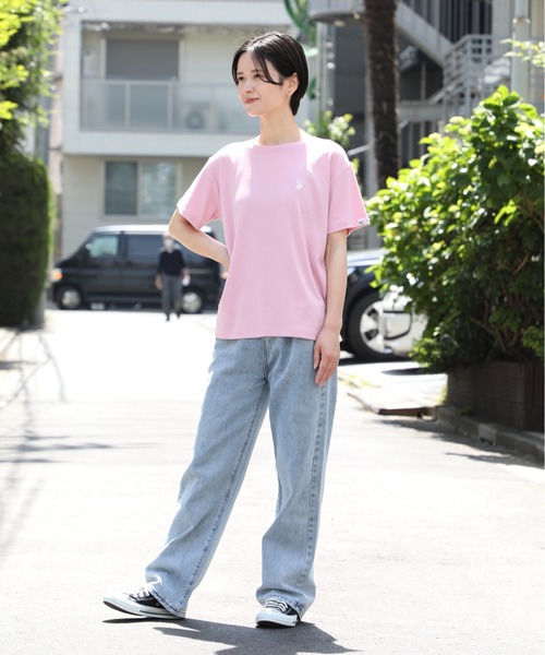 U.S. POLO ASSN.(ユーエスポロアッスン)の「【U.S. POLO ASSN.】U.S.POLOレディース ワンポイント刺繍半袖Tシャツ PLL31201(Tシャツ/カットソー・レディース・オフホワイト/マルチ/ネイビー/ピンク・L/M)」の14枚目の写真