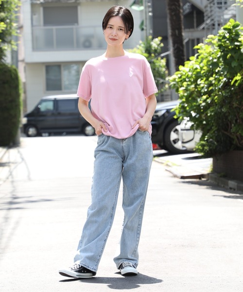 U.S. POLO ASSN.(ユーエスポロアッスン)の「【U.S. POLO ASSN.】U.S.POLOレディース ワンポイント刺繍半袖Tシャツ PLL31201(Tシャツ/カットソー・レディース・オフホワイト/マルチ/ネイビー/ピンク・L/M)」の13枚目の写真
