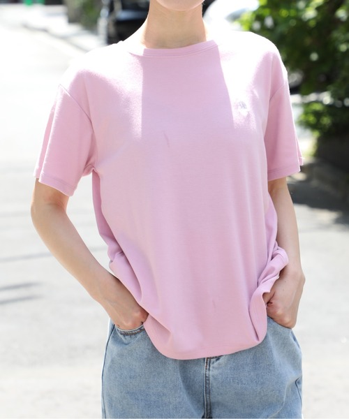 U.S. POLO ASSN.(ユーエスポロアッスン)の「【U.S. POLO ASSN.】U.S.POLOレディース ワンポイント刺繍半袖Tシャツ PLL31201(Tシャツ/カットソー・レディース・オフホワイト/マルチ/ネイビー/ピンク・L/M)」の7枚目の写真