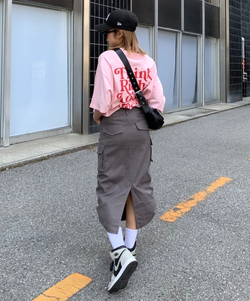 SHAGGIE（シャギー）の「【長さ調節可能】Wポケットフェイクレザーバッグ（ショルダーバッグ・レディース・ブラック/ピンク/カーキ・FREE）」の7枚目の写真