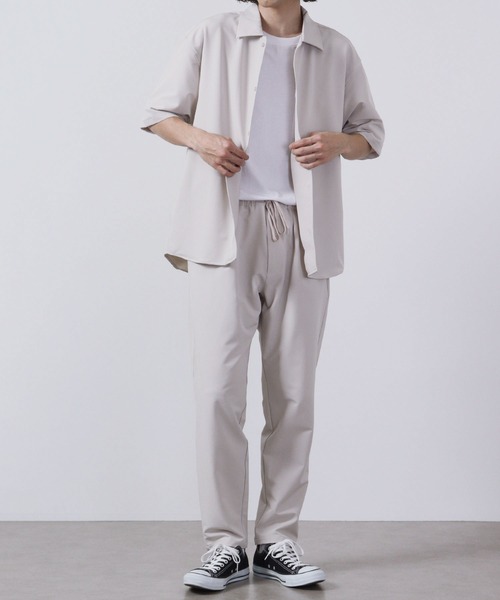 ROOT THREE(ルートスリー)の「ROOT THREE セットアップ ストレッチ 吸汗速乾 上下セット シャツ&パンツ(セットアップ・メンズ・ベージュ/ライトカーキ/ブラック・LL/M/L)」の6枚目の写真