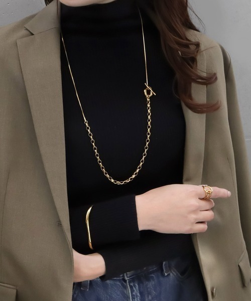 セール】blackdia ocean オーバルマンテルロングネックレス