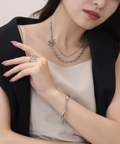 セール】blackdia ocean オーバルマンテルロングネックレス