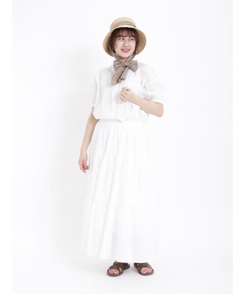 Samansa Mos2（サマンサ モスモス）の「ギャザーブラウス（シャツ/ブラウス・レディース・サックスブルー/オフホワイト/ブラック・F）」の15枚目の写真