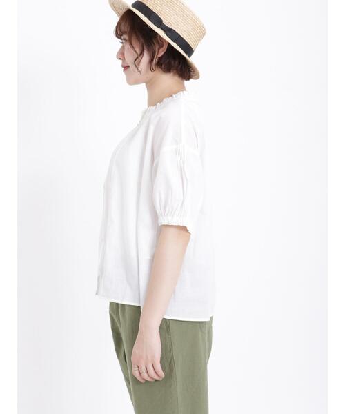 Samansa Mos2（サマンサ モスモス）の「ギャザーブラウス（シャツ/ブラウス・レディース・サックスブルー/オフホワイト/ブラック・F）」の20枚目の写真