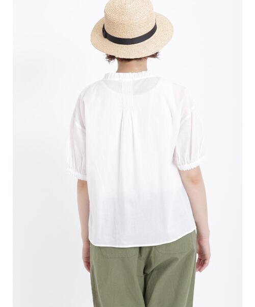 Samansa Mos2（サマンサ モスモス）の「ギャザーブラウス（シャツ/ブラウス・レディース・サックスブルー/オフホワイト/ブラック・F）」の21枚目の写真