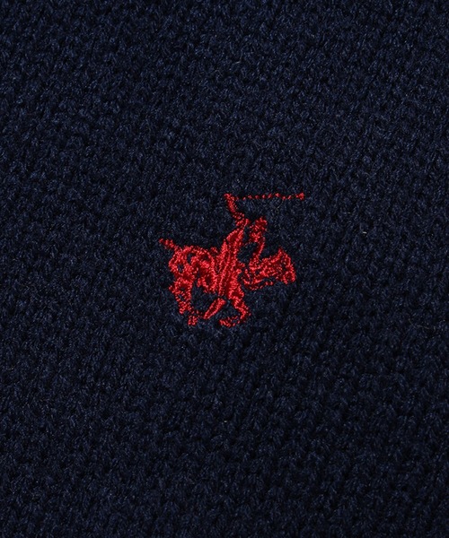 BEVERLY HILLS POLO CLUB（ビバリーヒルズポロクラブ）の「【Beverly Hills Polo Club/ビバリーヒルズポロクラブ】ワンポイントポニー刺繍 クルーネックニット（ニット/セーター・メンズ・グレー/ベージュ/ネイビー系1/ブラック/ブラック系1/ネイビー/アイボリー・LL/M/L）」の21枚目の写真