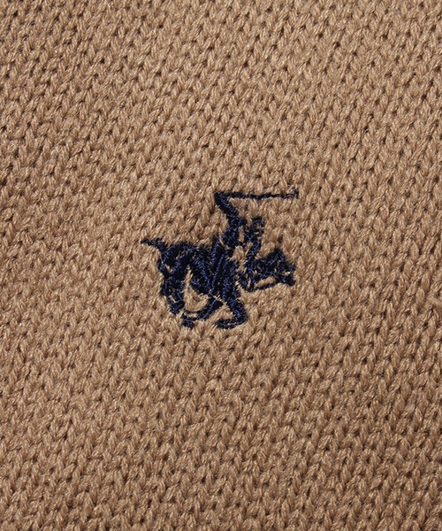 BEVERLY HILLS POLO CLUB（ビバリーヒルズポロクラブ）の「【Beverly Hills Polo Club/ビバリーヒルズポロクラブ】ワンポイントポニー刺繍 クルーネックニット（ニット/セーター・メンズ・グレー/ベージュ/ネイビー系1/ブラック/ブラック系1/ネイビー/アイボリー・LL/M/L）」の19枚目の写真