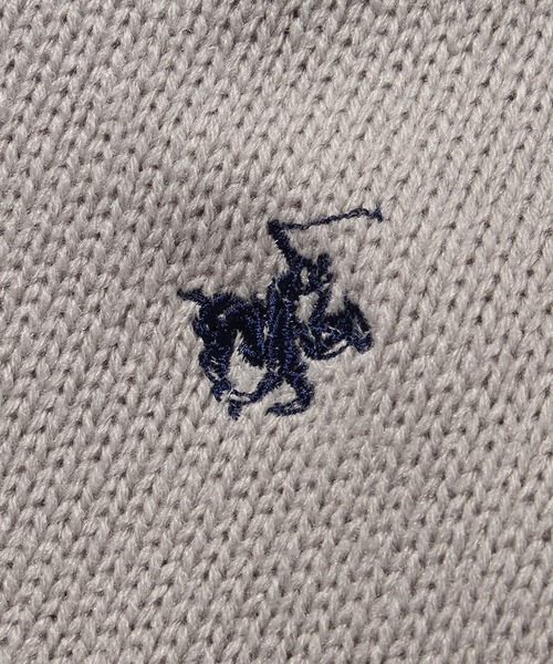 BEVERLY HILLS POLO CLUB（ビバリーヒルズポロクラブ）の「【Beverly Hills Polo Club/ビバリーヒルズポロクラブ】ワンポイントポニー刺繍 クルーネックニット（ニット/セーター・メンズ・グレー/ベージュ/ネイビー系1/ブラック/ブラック系1/ネイビー/アイボリー・LL/M/L）」の17枚目の写真