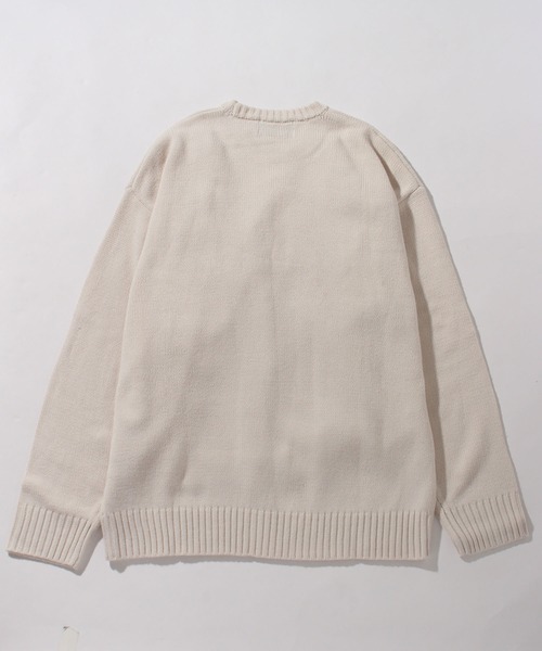 BEVERLY HILLS POLO CLUB（ビバリーヒルズポロクラブ）の「【Beverly Hills Polo Club/ビバリーヒルズポロクラブ】ワンポイントポニー刺繍 クルーネックニット（ニット/セーター・メンズ・グレー/ベージュ/ネイビー系1/ブラック/ブラック系1/ネイビー/アイボリー・LL/M/L）」の8枚目の写真