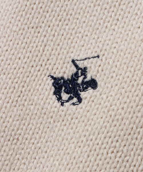 BEVERLY HILLS POLO CLUB（ビバリーヒルズポロクラブ）の「【Beverly Hills Polo Club/ビバリーヒルズポロクラブ】ワンポイントポニー刺繍 クルーネックニット（ニット/セーター・メンズ・グレー/ベージュ/ネイビー系1/ブラック/ブラック系1/ネイビー/アイボリー・LL/M/L）」の15枚目の写真