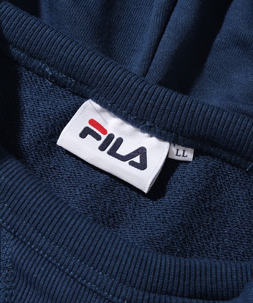 FILA(フィラ)の「【FILA/フィラ】カレッジロゴワッペン ビッグシルエット プルオーバーパーカー(パーカー・メンズ・バーガンディー/コバルトブルー/ダークカーキ・L/M/LL)」の12枚目の写真