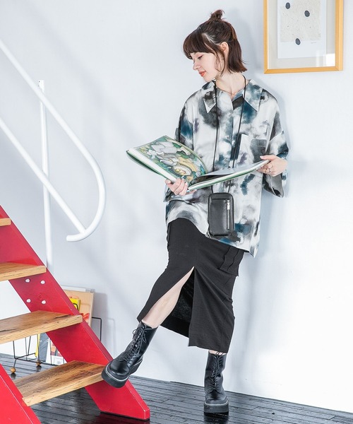 JEANASIS（ジーナシス）の「スカート（スカート・レディース・ブラック・SMALL）」の4枚目の写真