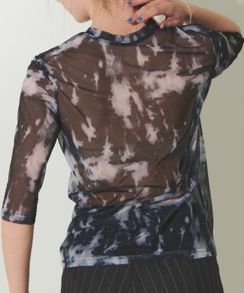 Solace(ソレイス)の「タイダイ柄シアートップス(Tシャツ/カットソー・レディース・ブラック/ブラウン/ネイビー・FREE)」の12枚目の写真