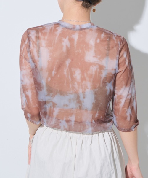 Solace(ソレイス)の「タイダイ柄シアートップス(Tシャツ/カットソー・レディース・ブラック/ブラウン/ネイビー・FREE)」の19枚目の写真