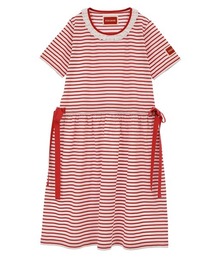 バスク天竺ボーダーワンピース