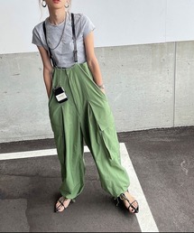 INTERPLAY | 【INTERPLAY x AYA】ハイウエスト カーゴ サロペット パンツ(カーゴパンツ)