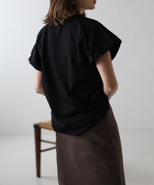 Bonjour Sagan(ボンジュールサガン)の「バルーンラグランスリーブT(Tシャツ/カットソー・レディース・オフホワイト/グレイッシュベージュ/ブラック・FREE)」の20枚目の写真