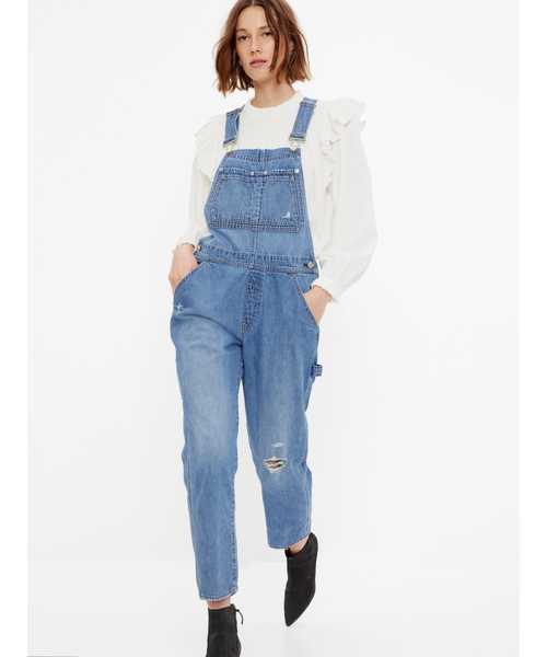 GAP(ギャップ)の「ウォッシュウェル スローチー オーバーオール(サロペット/オーバーオール・レディース・ライトインディゴブルー・S/M/XS/L/XXS)」の1枚目の写真