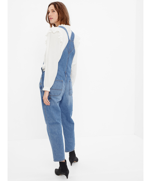 GAP(ギャップ)の「ウォッシュウェル スローチー オーバーオール(サロペット/オーバーオール・レディース・ライトインディゴブルー・S/M/XS/L/XXS)」の2枚目の写真