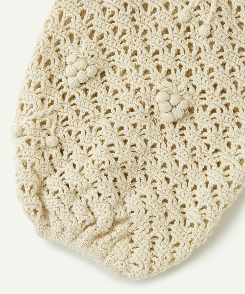leinwande（ラインヴァンド）の「Fruits Mix Crochet Cardigan（ニット