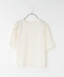 LOWRYS FARM | ジャガードパワショル５部袖　971602(Tシャツ/カットソー)