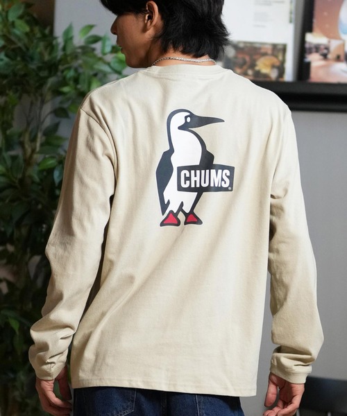 CHUMS（チャムス）の「CHUMS/チャムス ロンＴ/カットソー/長袖ティシャツ バックプリント CH01-2304（Tシャツ/カットソー・メンズ・ベージュ系その他/ブラック/ホワイト/グレイッシュベージュ/ライトブルー・XL/M/L/S）」の4枚目の写真
