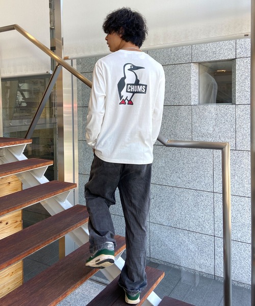 CHUMS（チャムス）の「CHUMS/チャムス ロンＴ/カットソー/長袖ティシャツ バックプリント CH01-2304（Tシャツ/カットソー・メンズ・ベージュ系その他/ブラック/ホワイト/グレイッシュベージュ/ライトブルー・XL/M/L/S）」の15枚目の写真